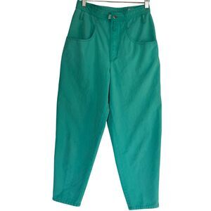 Vintage 80s/90s Esprit Sport High Waist Turquoise Pants – Made in Hong Kong